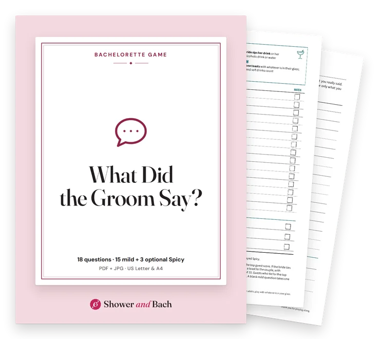 What Did the Groom Say?: cover with two real pages behind it